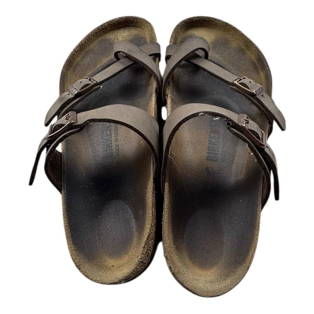 Birkenstock Yara Sandals Brown Leather Women's Size 39 Needs Repair Read - Picture 2 of 13
